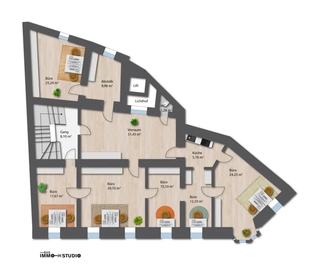 6-Zimmer-Gewerbeimmobilie mieten in Graz – 175 m², € 2.040 – Bild 36 von 37