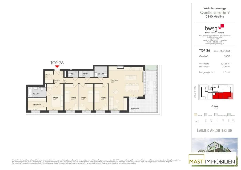 5-Zimmer-Wohnung kaufen in Mödling – 118,79 m², € 969.000 – Bild 11 von 13