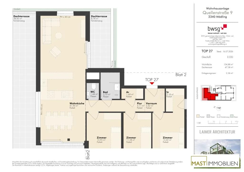 4-Zimmer-Wohnung kaufen in Mödling – 104,88 m², € 929.000 – Bild 12 von 13