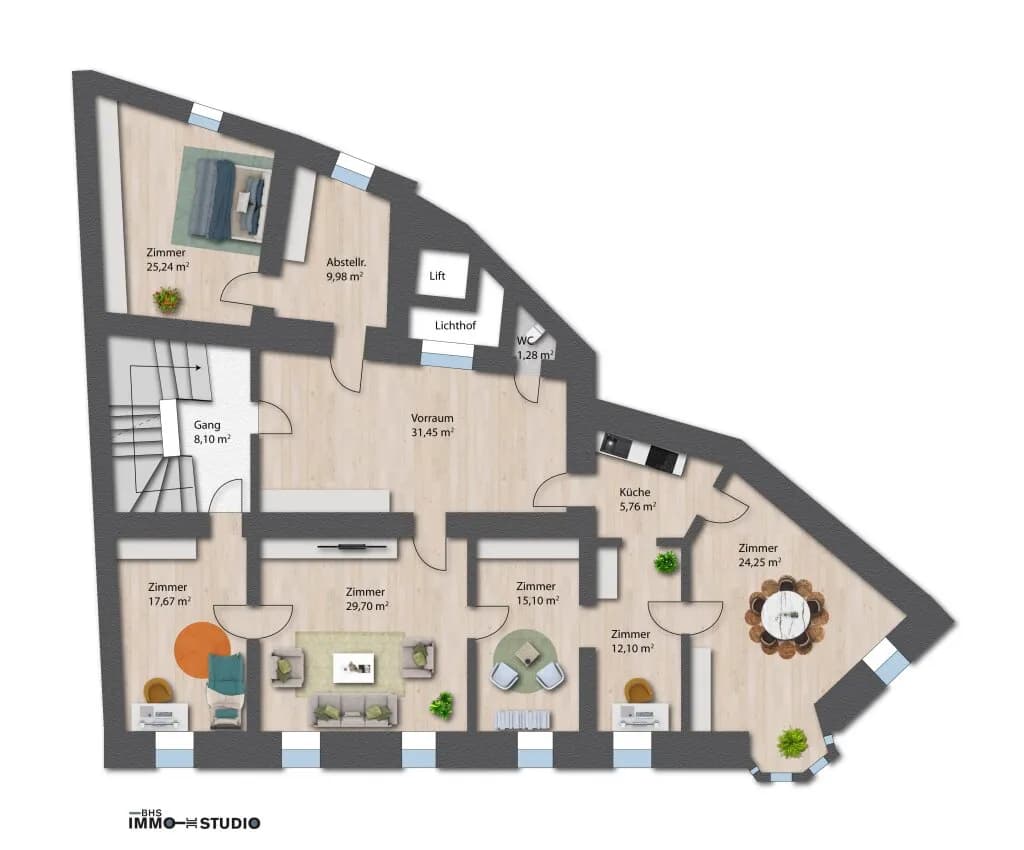 6-Zimmer-Wohnung mieten in Graz – 175 m², € 2.244 – Bild 43 von 44