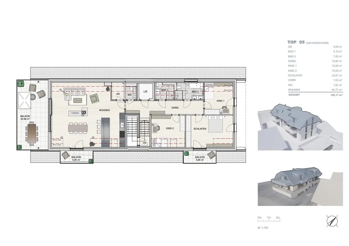 4-Zimmer-Wohnung kaufen in Salzburg-Umgebung – 149,17 m², € 1.100.000 – Bild 23 von 23