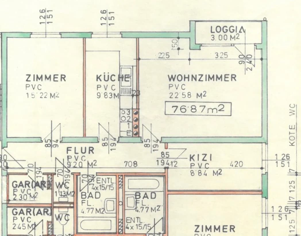 3-Zimmer-Wohnung mieten in Baden – 76 m², € 1.150 – Bild 10 von 11
