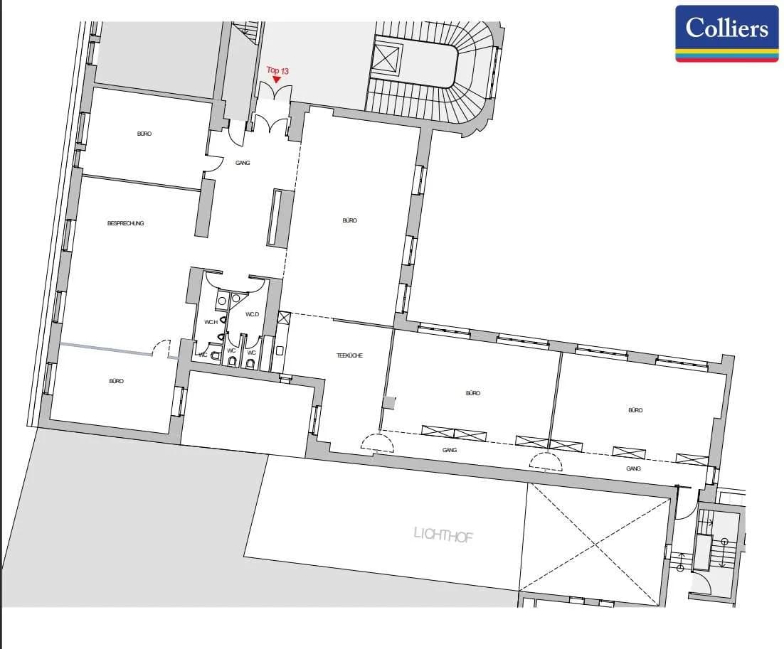 6-Zimmer-Gewerbeimmobilie mieten in Wien – 333 m², € 6.090 – Bild 6 von 7