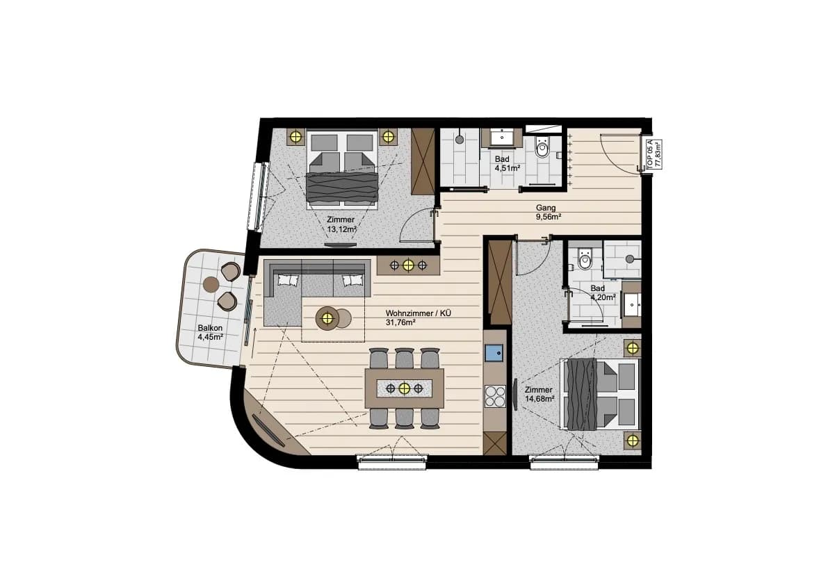 3-Zimmer-Wohnung kaufen in Schwaz – 77,83 m², € 555.000 – Bild 24 von 25