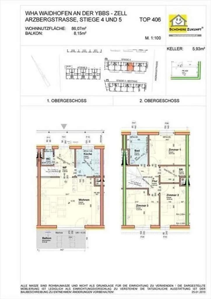 4-Zimmer-Wohnung mieten in Waidhofen an der Ybbs – 87,44 m², € 1.054 – Bild 17 von 17