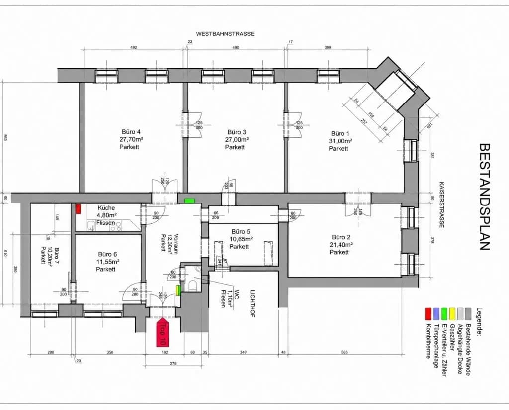 7-Zimmer-Gewerbeimmobilie mieten in Wien – 160 m², € 2.929 – Bild 11 von 11