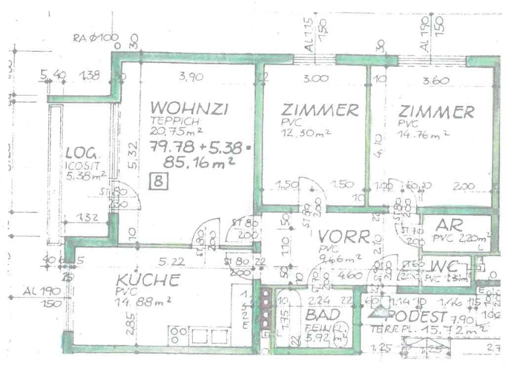 3-Zimmer-Wohnung mieten in Sankt Pölten Land – 79,8 m², € 838 – Bild 25 von 26