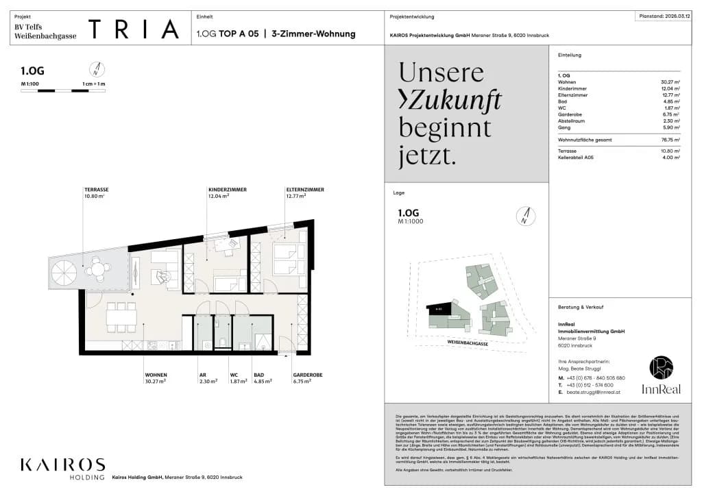 3-Zimmer-Wohnung kaufen in Innsbruck-Land – 76,75 m², € 498.000 – Bild 10 von 10