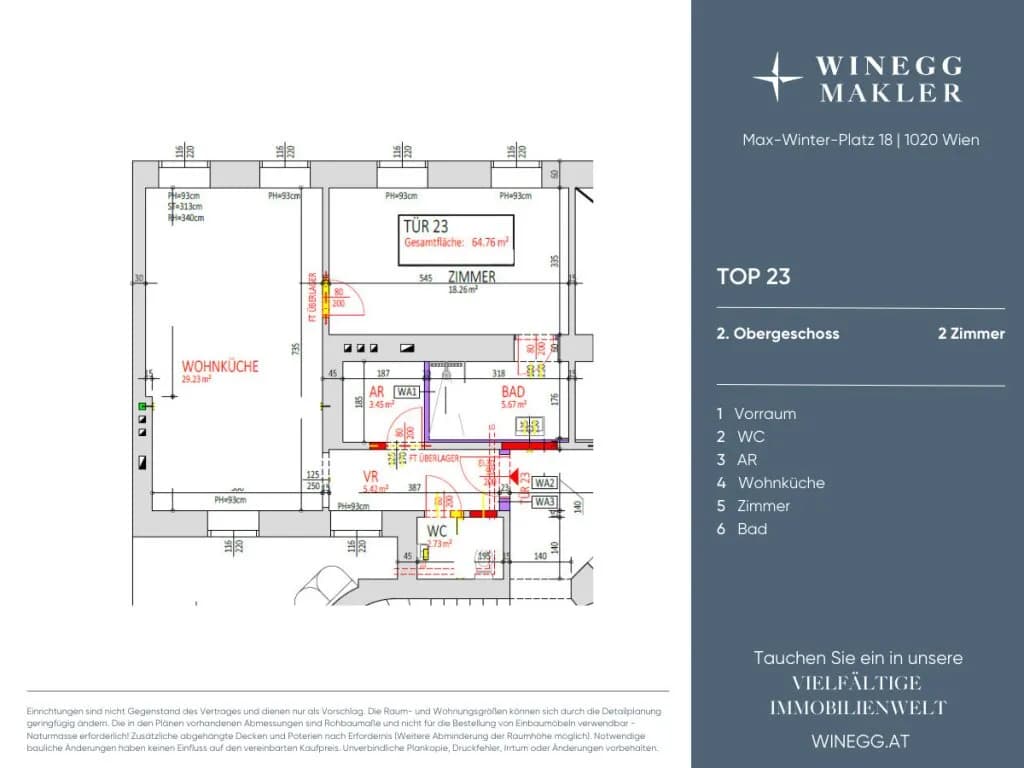 2-Zimmer-Wohnung kaufen in Wien – 62 m², € 449.000 – Bild 10 von 10