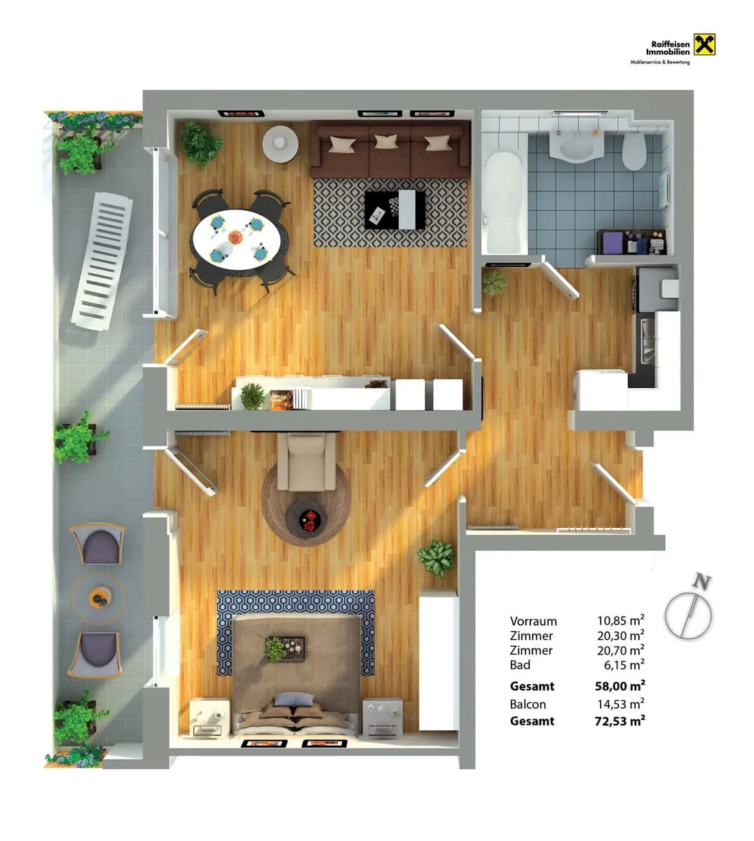 2-Zimmer-Wohnung kaufen in Tamsweg – 58 m², € 295.000 – Bild 5 von 5