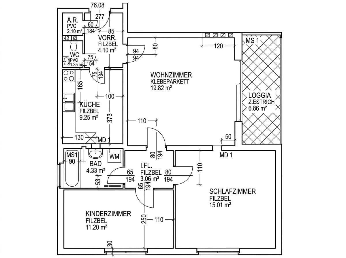 3-Zimmer-Wohnung kaufen in Ried im Innkreis – 76 m², € 188.000 – Bild 9 von 10