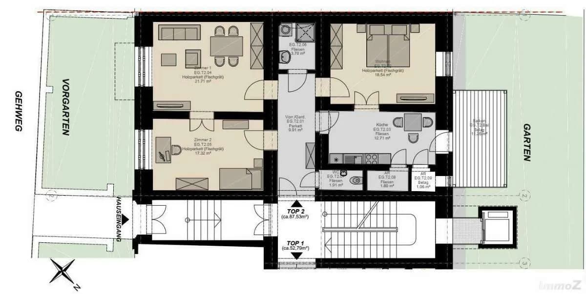 3-Zimmer-Gewerbeimmobilie kaufen in Graz – 87,53 m², € 433.829 – Bild 2 von 4