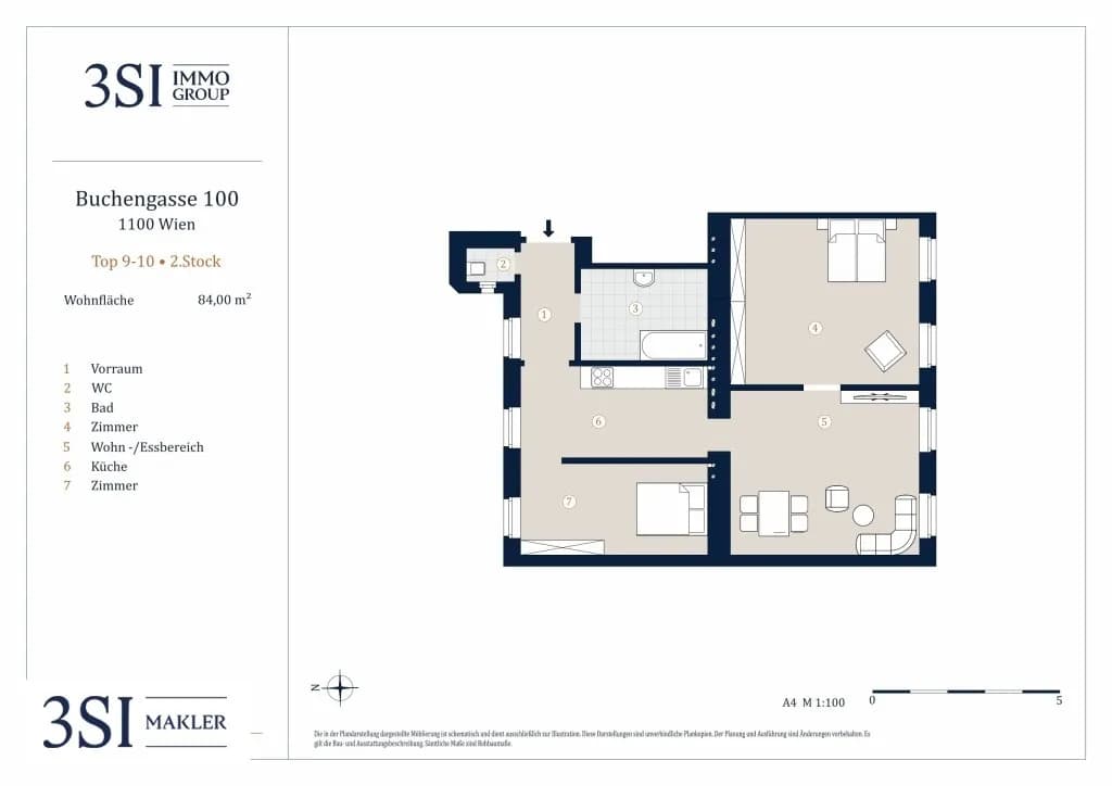 3-Zimmer-Wohnung kaufen in Wien – 84 m², € 315.000 – Bild 8 von 8
