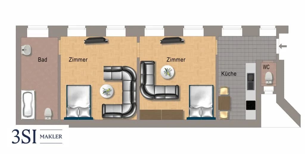 2-Zimmer-Wohnung kaufen in Wien – 68 m², € 250.000 – Bild 9 von 12