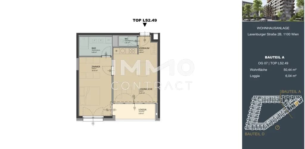 2-Zimmer-Wohnung kaufen in Wien – 50,1 m², € 390.000 – Bild 12 von 12