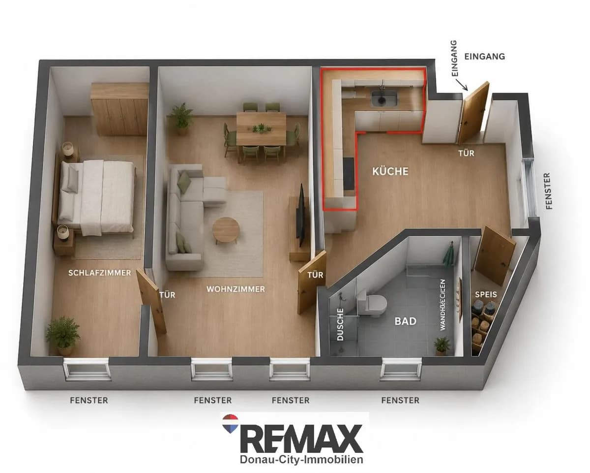 3-Zimmer-Wohnung kaufen in Wien – 45 m², € 235.000 – Bild 12 von 13