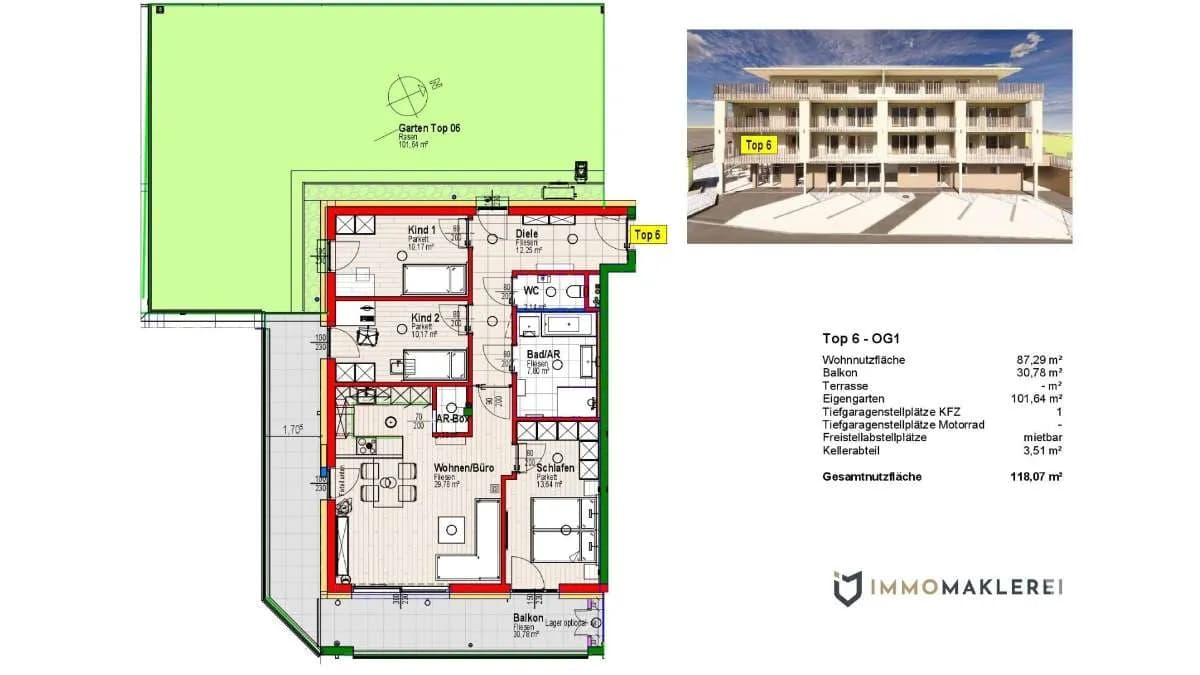 Wohnung kaufen in Linz Land – 65,53 m², € 314.200 – Bild 22 von 29