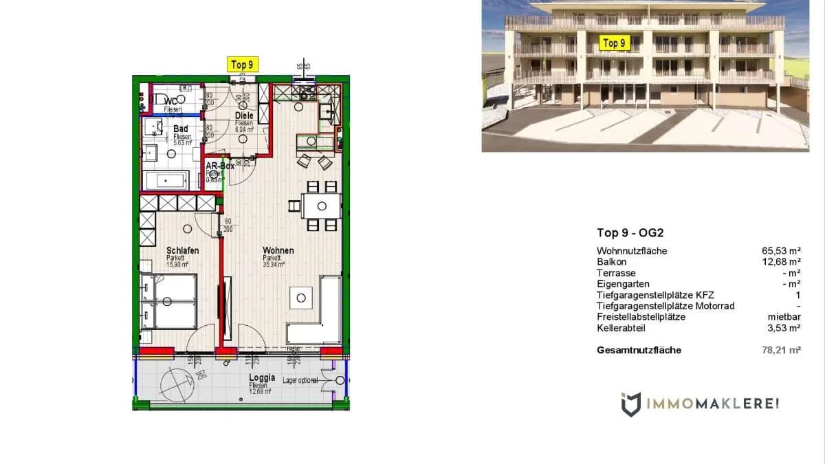 Wohnung kaufen in Linz Land – 65,53 m², € 314.200 – Bild 23 von 29
