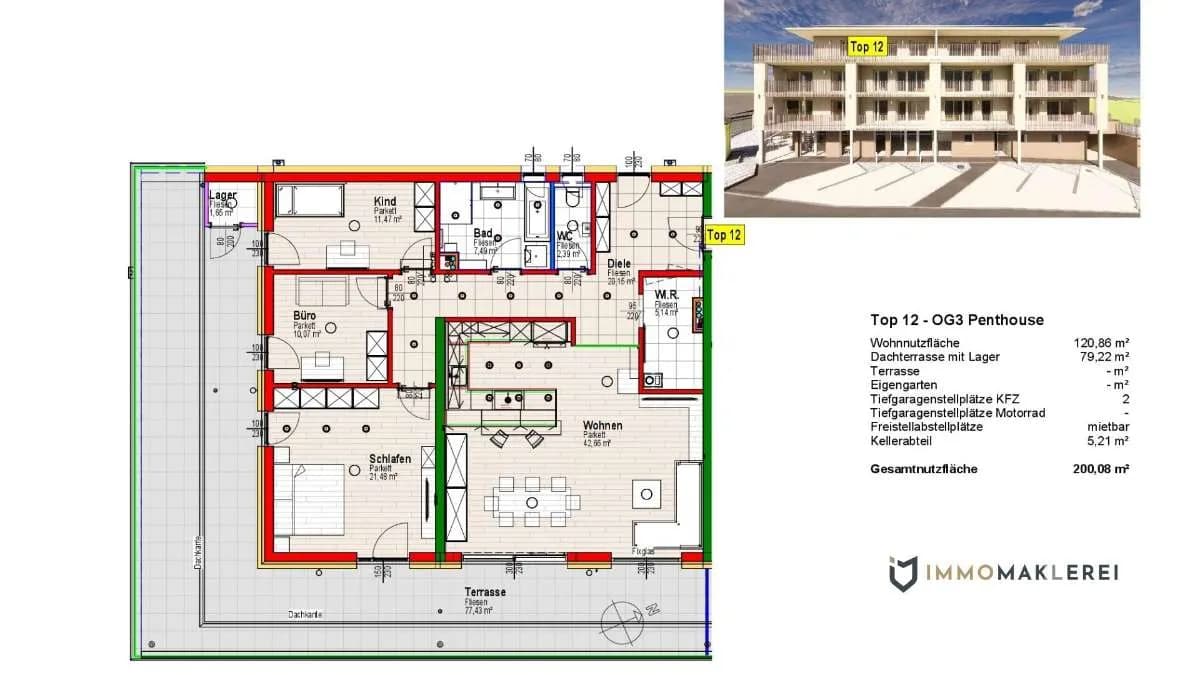 Wohnung kaufen in Linz Land – 65,53 m², € 314.200 – Bild 26 von 29