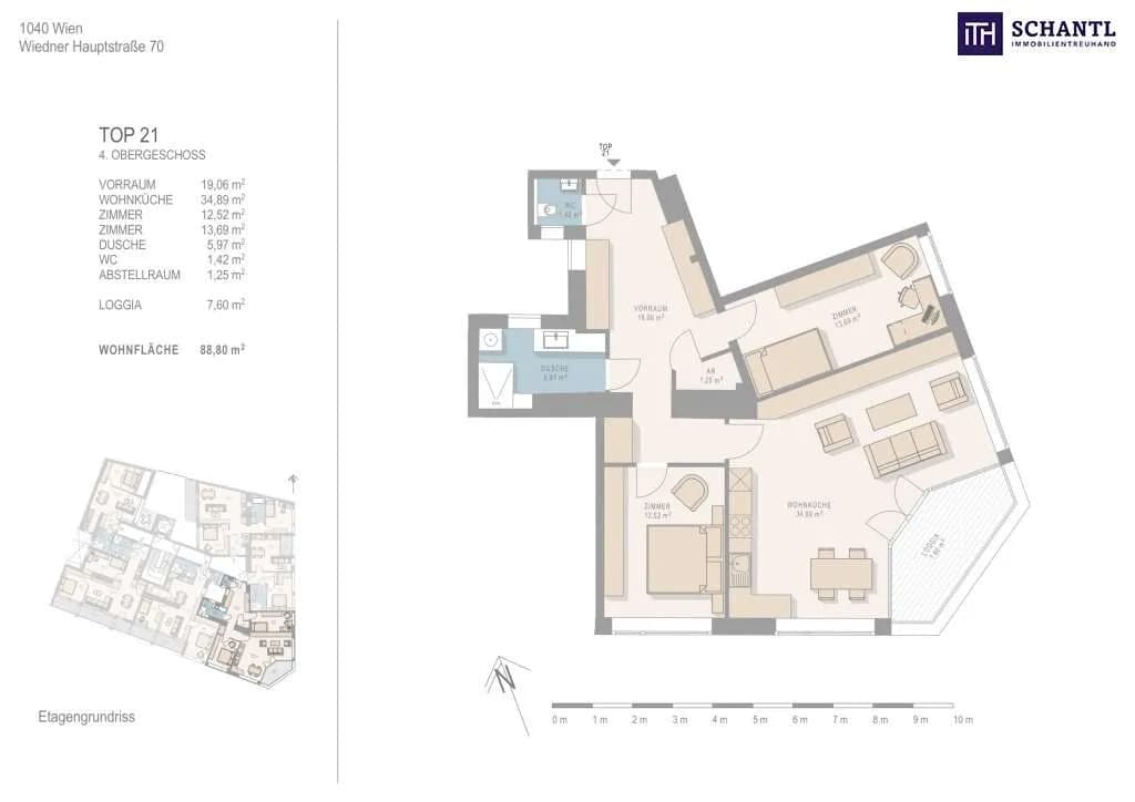 3-Zimmer-Wohnung kaufen in Wien – 88,8 m², € 979.000 – Bild 10 von 10