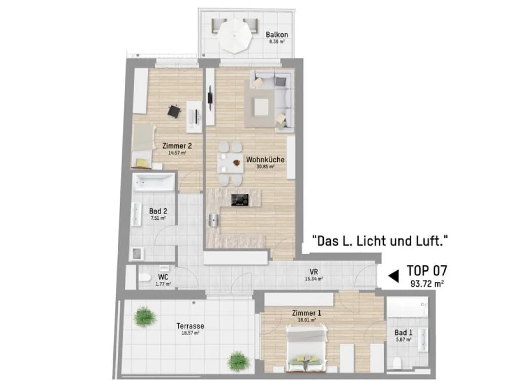 3-Zimmer-Wohnung kaufen in Wien – 93 m², € 499.900 – Bild 8 von 11