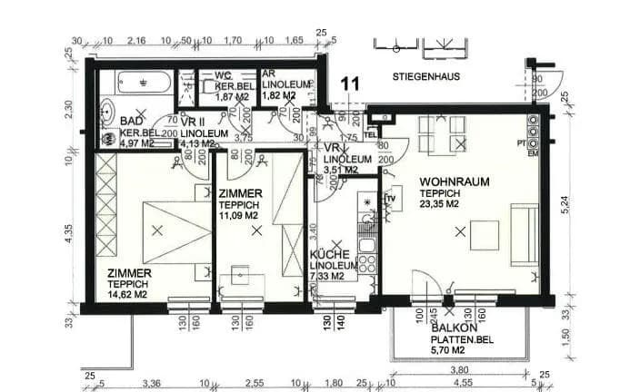 3-Zimmer-Wohnung mieten in Neunkirchen – 73 m², € 715 – Bild 8 von 8