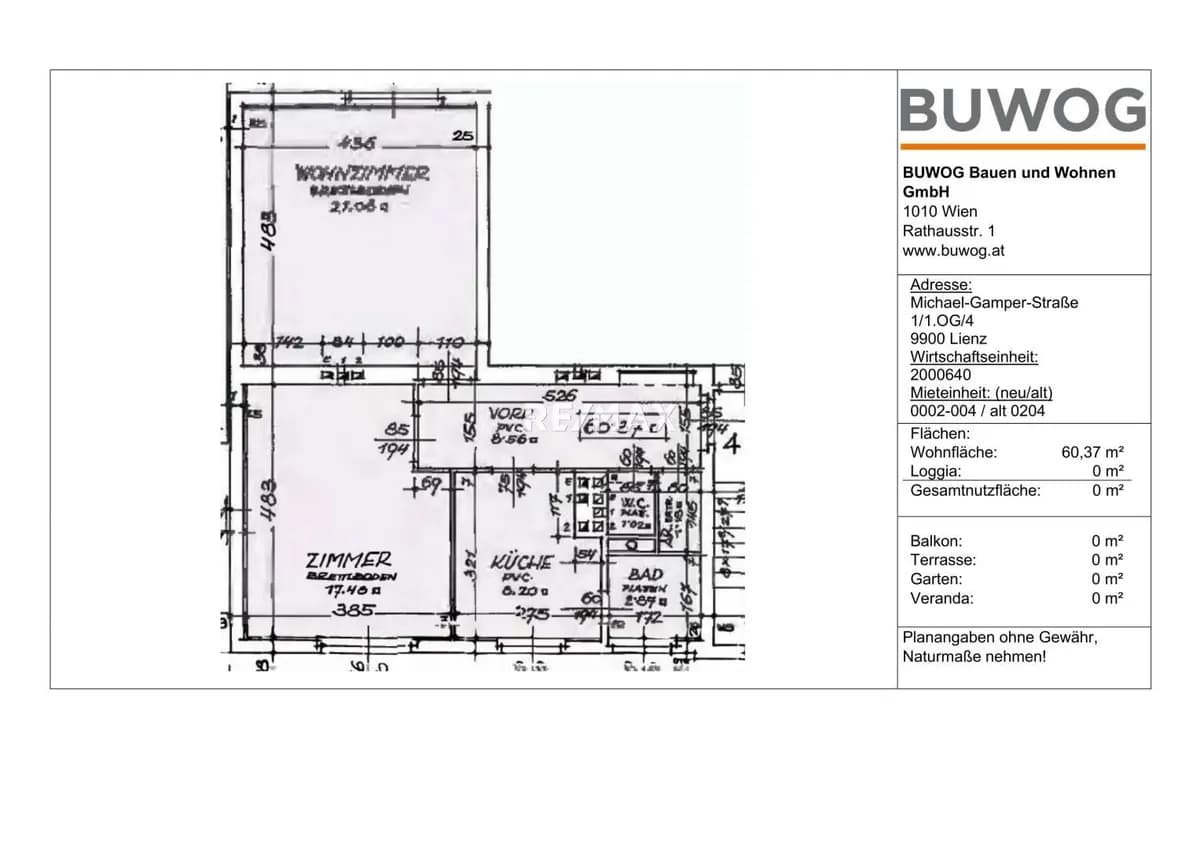 2-Zimmer-Wohnung kaufen in Lienz – 60,37 m², € 99.900 – Bild 6 von 7
