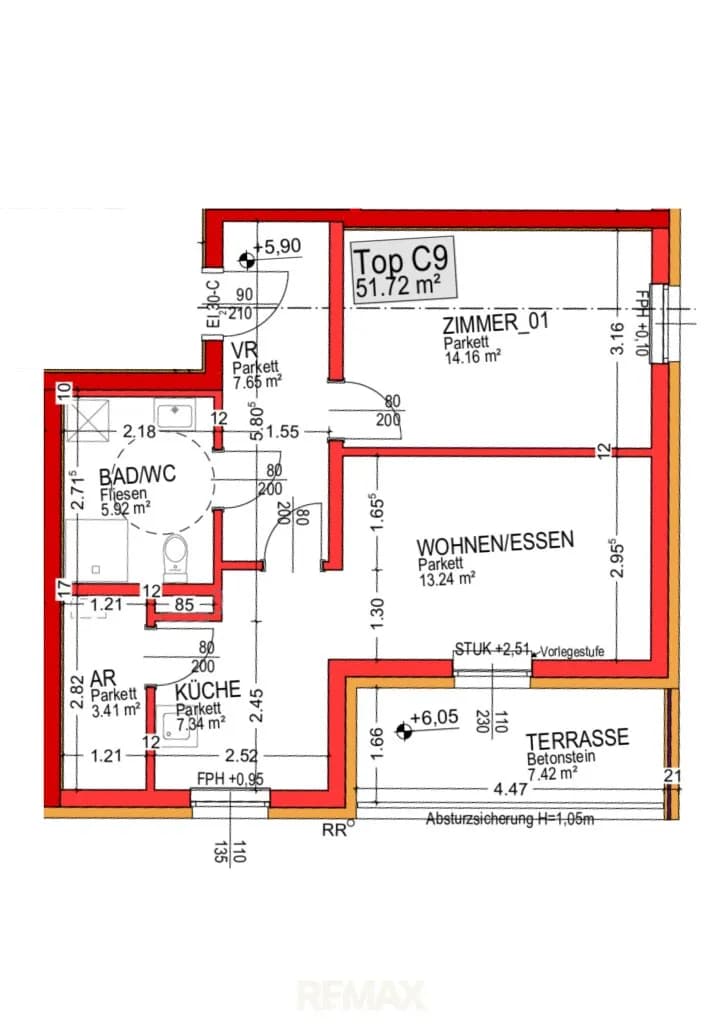 2-Zimmer-Wohnung mieten in Amstetten – 52 m², € 692 – Bild 12 von 12