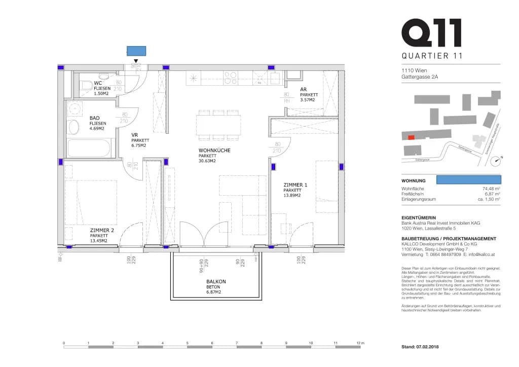 3-Zimmer-Wohnung mieten in Wien – 74,48 m², € 1.380 – Bild 15 von 15