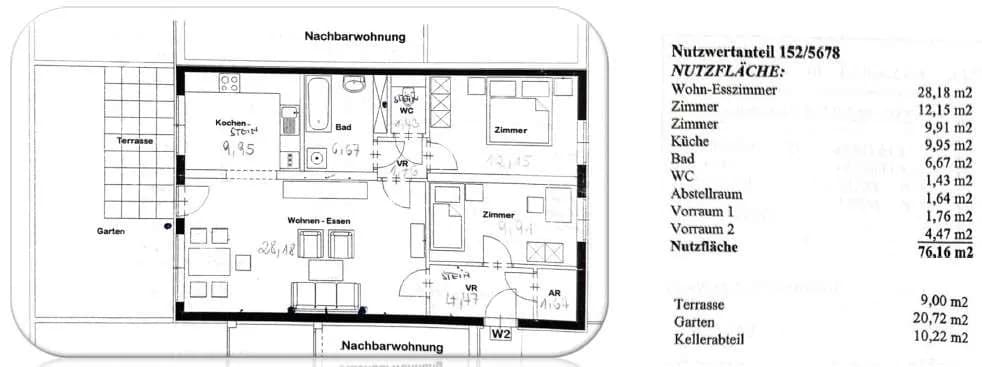 3-Zimmer-Wohnung kaufen in Graz – 76 m², € 327.000 – Bild 11 von 12