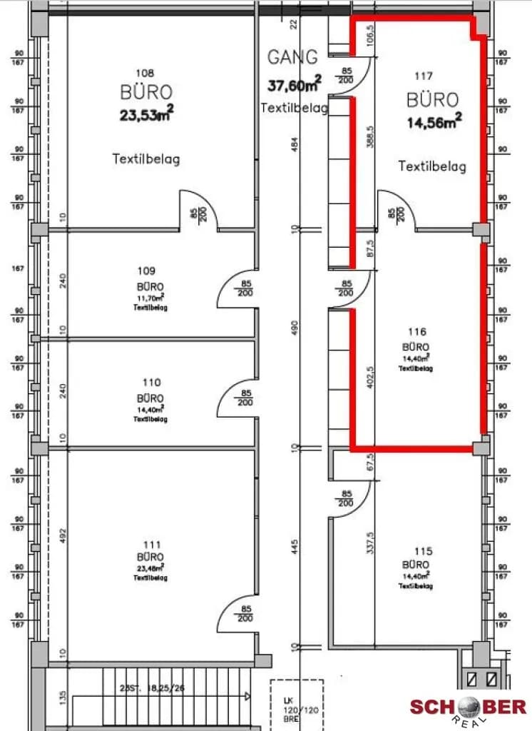 2-Zimmer-Gewerbeimmobilie mieten in Wien – 28 m², € 269 – Bild 9 von 9