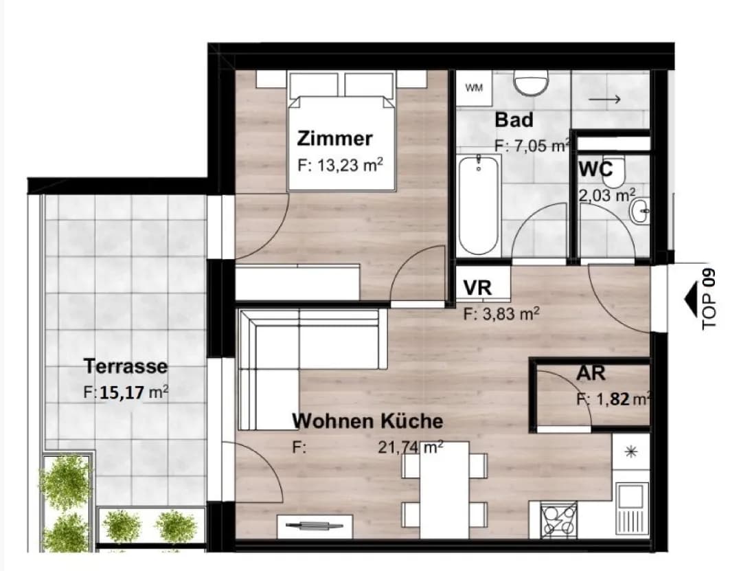 2-Zimmer-Wohnung kaufen in Schwaz – 50 m², € 425.000 – Bild 12 von 14