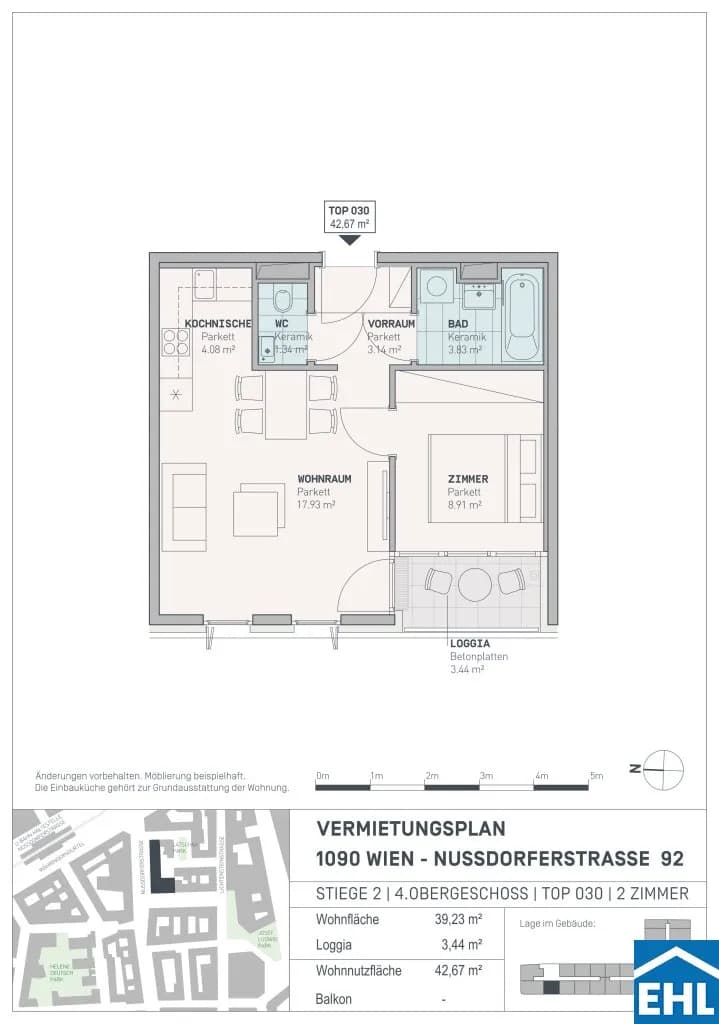 2-Zimmer-Wohnung mieten in Wien – 39,23 m², € 1.000 – Bild 8 von 8