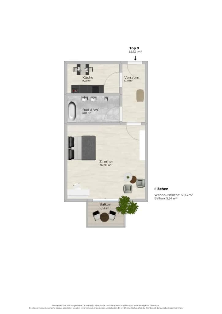 1-Zimmer-Wohnung kaufen in Gänserndorf – 58,13 m², € 249.000 – Bild 11 von 11