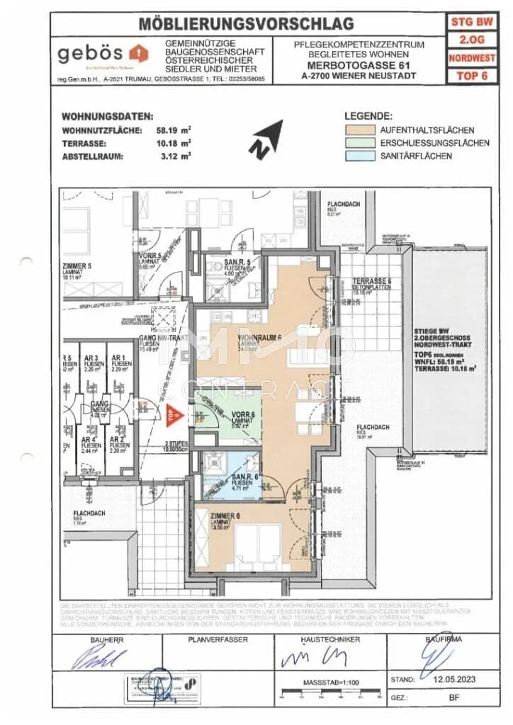 2-Zimmer-Wohnung mieten in Wiener Neustadt – 58,19 m², € 1.125 – Bild 8 von 22