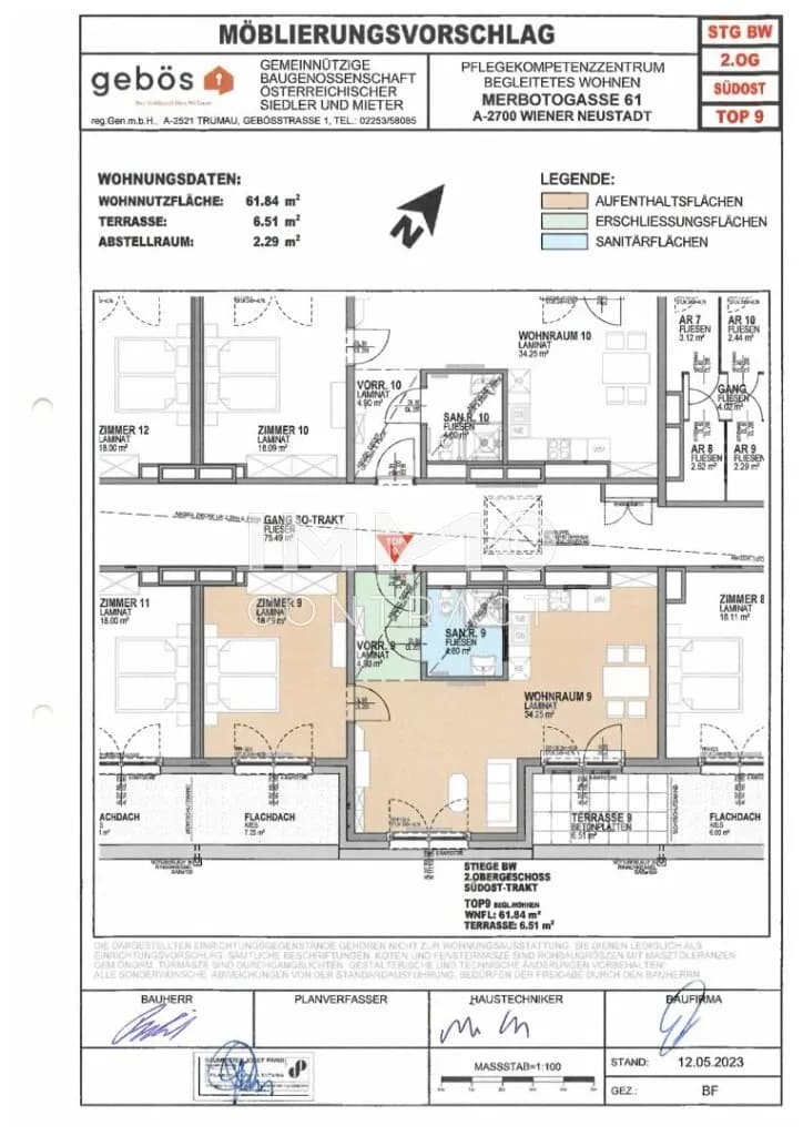 2-Zimmer-Wohnung mieten in Wiener Neustadt – 61,84 m², € 1.196 – Bild 9 von 22