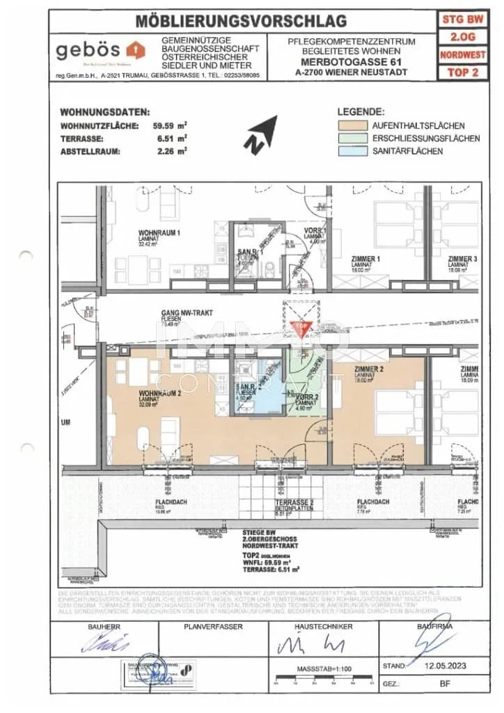 2-Zimmer-Wohnung mieten in Wiener Neustadt – 59,92 m², € 1.160 – Bild 15 von 21