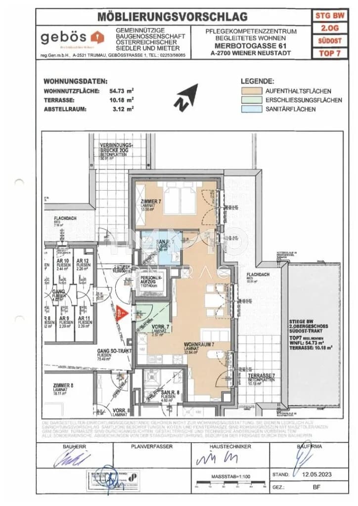 2-Zimmer-Wohnung mieten in Wiener Neustadt – 55,73 m², € 1.058 – Bild 7 von 21
