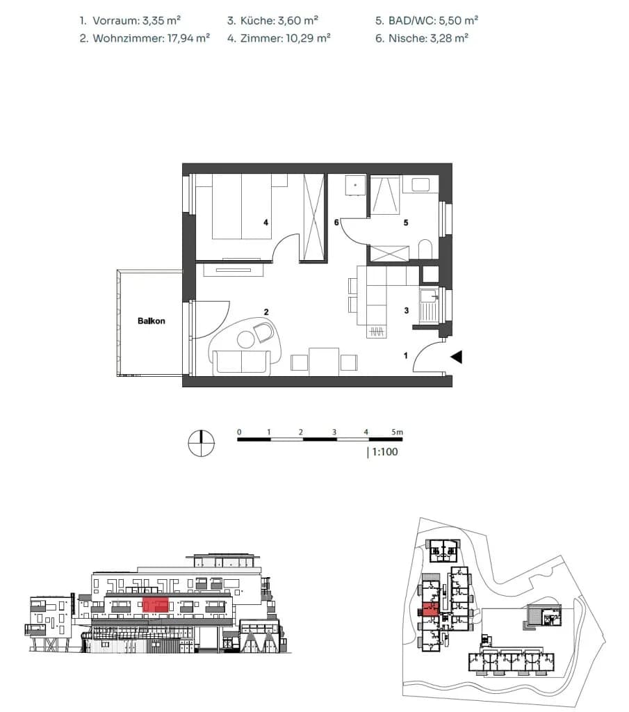 2-Zimmer-Wohnung kaufen in Graz – 44 m², € 282.220 – Bild 9 von 9