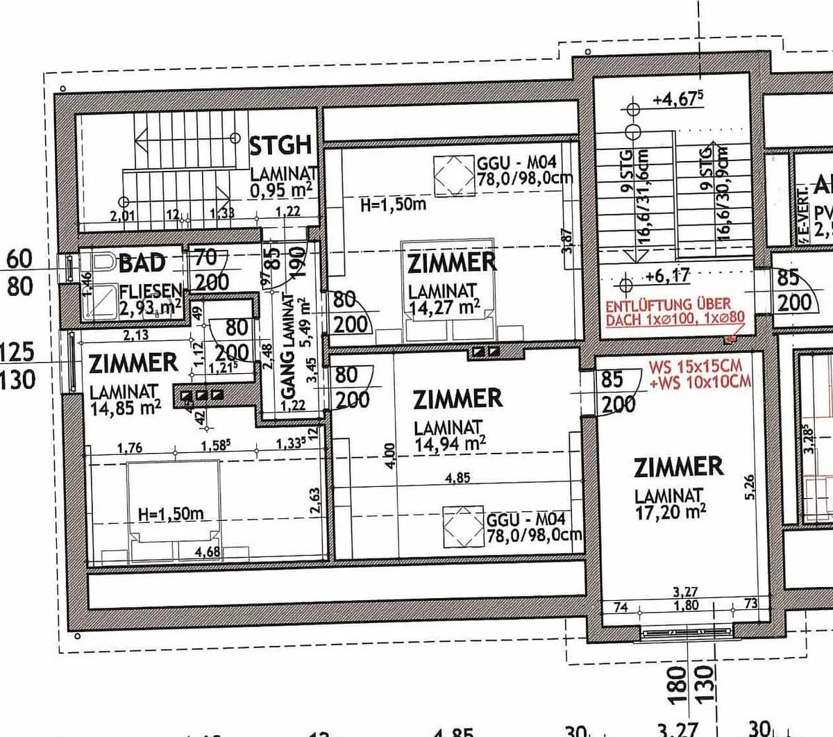 6-Zimmer-Wohnung mieten in Güssing – 153 m², € 890 – Bild 2 von 20