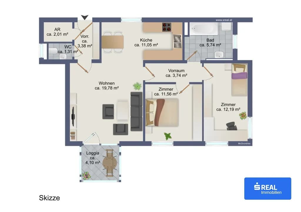 3-Zimmer-Wohnung kaufen in Völkermarkt – 71,5 m², € 139.900 – Bild 10 von 10
