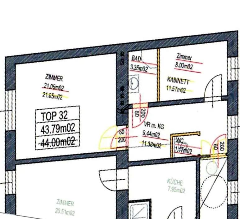 2-Zimmer-Wohnung mieten in Wien – 44 m², € 680 – Bild 12 von 12