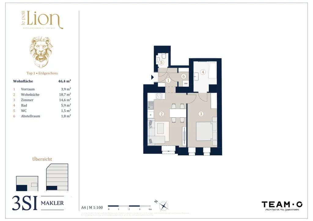 2-Zimmer-Wohnung kaufen in Wien – 46,4 m², € 369.000 – Bild 17 von 17