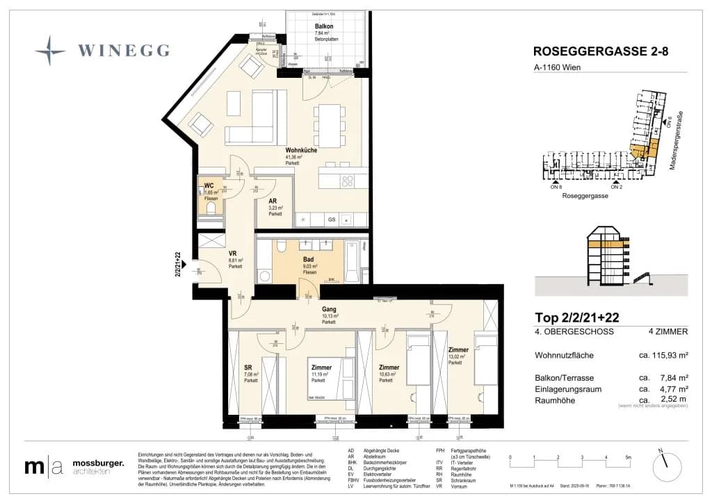 4-Zimmer-Wohnung kaufen in Wien – 115,93 m², € 869.700 – Bild 7 von 7