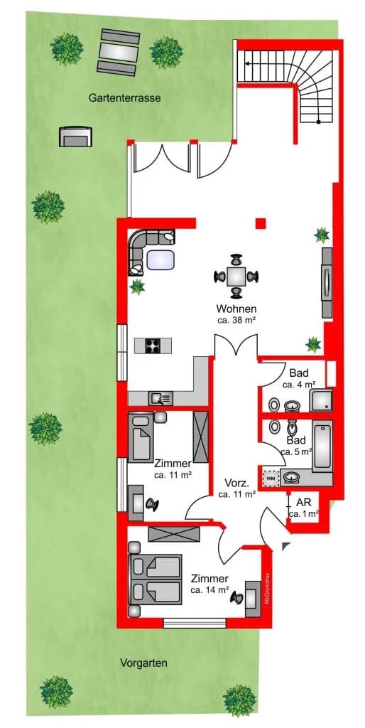 3-Zimmer-Wohnung mieten in Wien – 146 m², € 2.280 – Bild 18 von 19