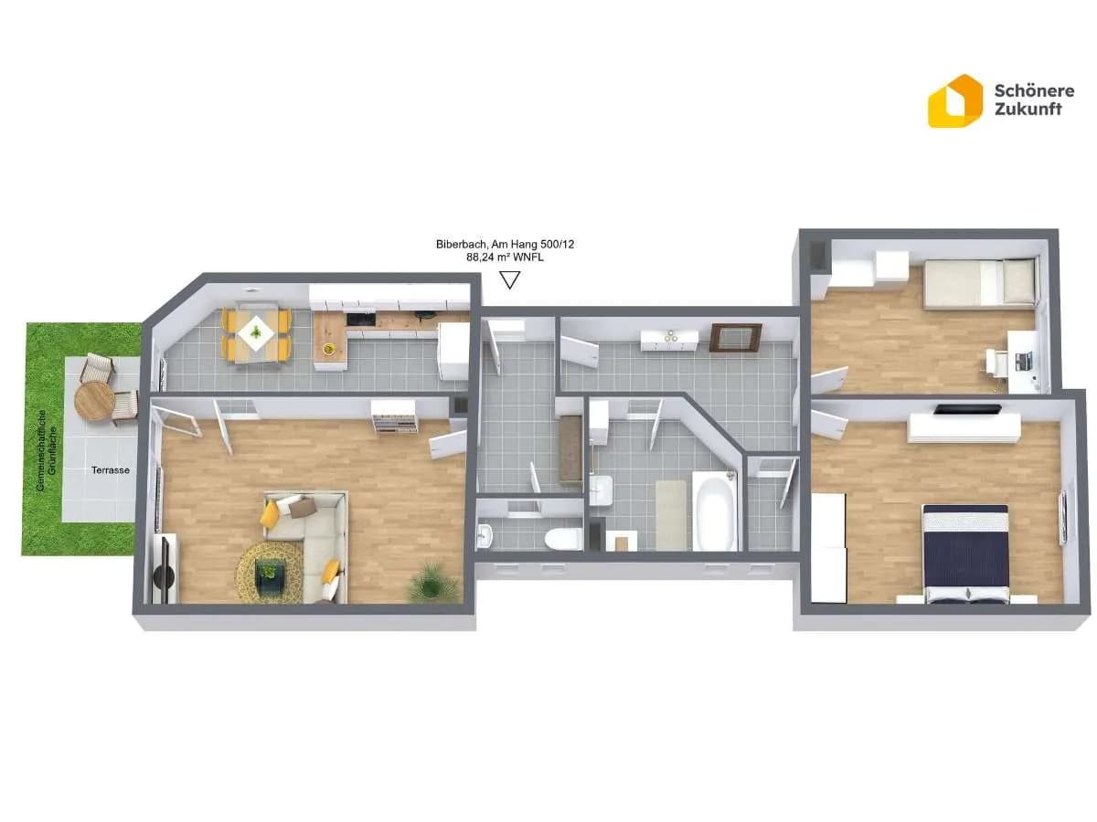 3-Zimmer-Wohnung mieten in Amstetten – 88,24 m², € 902 – Bild 9 von 9