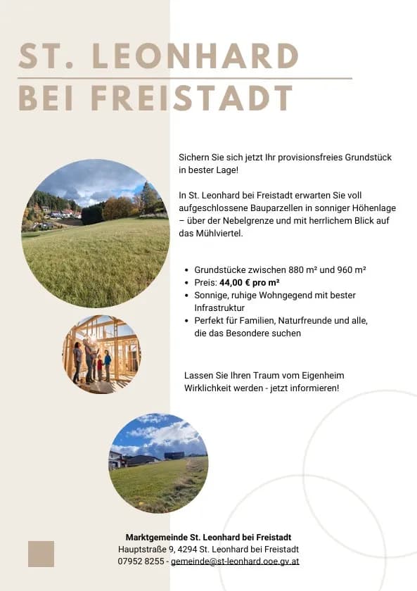 Grundstück kaufen in Freistadt – 886 m², € 38.984 – Bild 3 von 9
