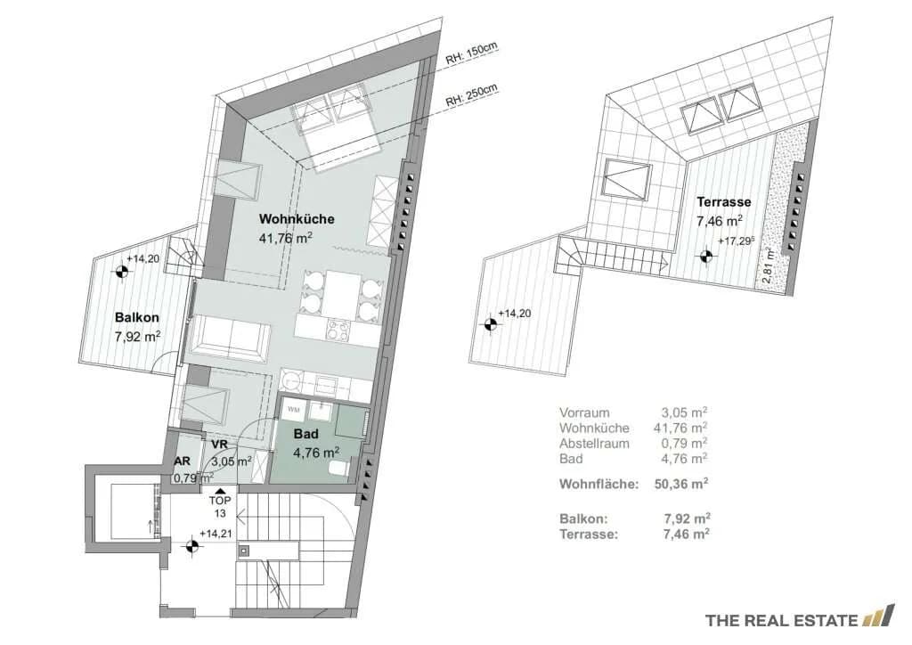 1-Zimmer-Immobilie kaufen in Wien – 50,36 m², € 399.000 – Bild 6 von 6