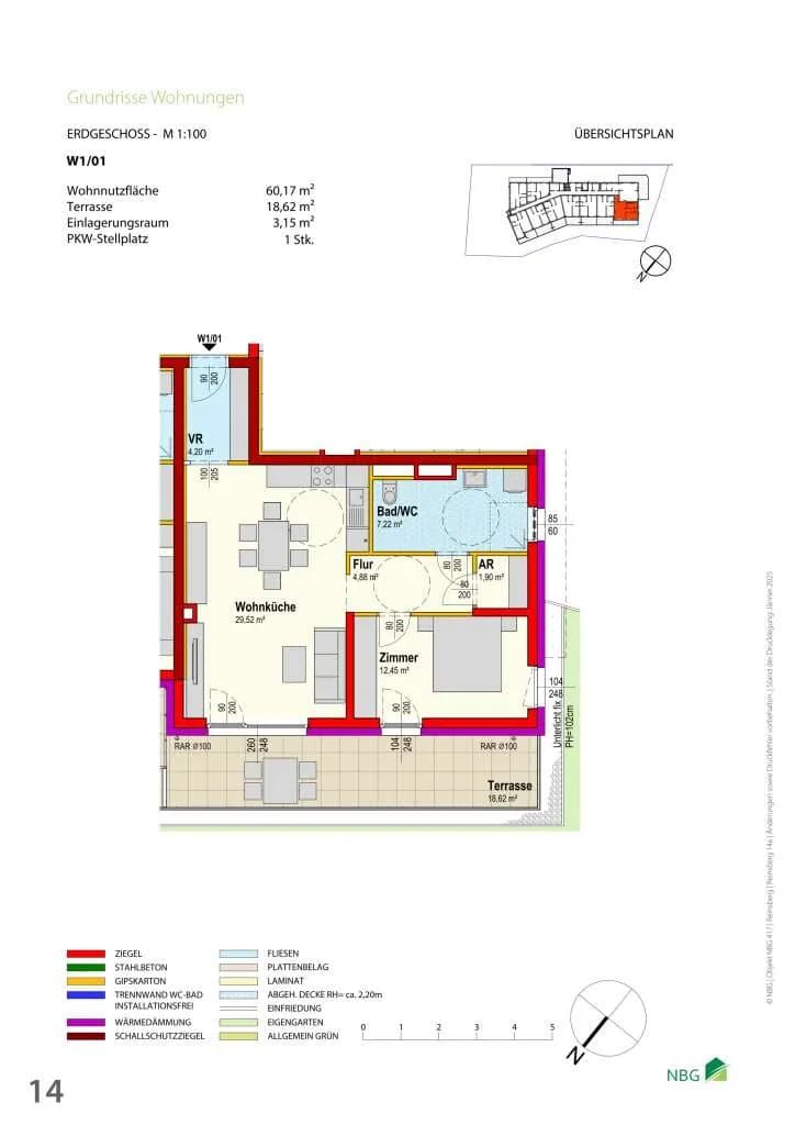 2-Zimmer-Wohnung mieten in Scheibbs – 60,17 m², € 576 – Bild 2 von 3