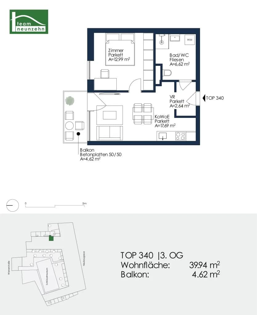 2-Zimmer-Wohnung mieten in Graz – 39,94 m², € 629 – Bild 20 von 20